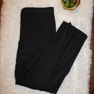 Men’s black striped dress pants